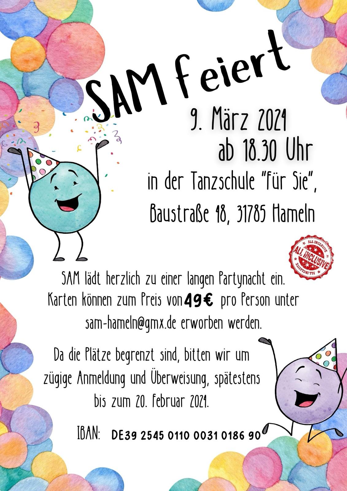 SAM feiert